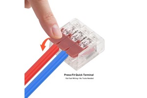 Fast Universal Cable Connectors Transparent Compact Cable Lever Nuts Splicing Electrical Solid Stranded Flexible Wire Connector