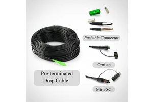 Drop Cable Assembly FIBERVISION Patch Cord Pre-Connected with Waterproof Connector Indoor Networking Fiber Optic Cable