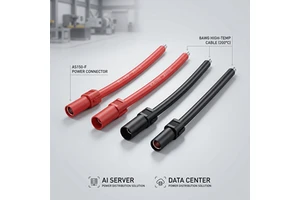 Custom 8AWG Silicone Wire Harness with AS150-F Connector for Energy Storage AI Server Applications