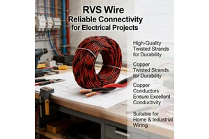 RVS Twisted Pair 300/500V Copper Flexible Cable for Fire Alarm System Audio Intercom & Smart Home Low Voltage Control Wire