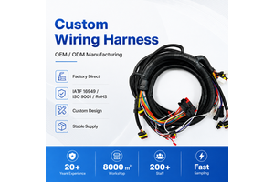 Custom Industrial Relay Wire Harness for Electronic Applications for Automobiles Agricultural Machinery Mechanical Equipment