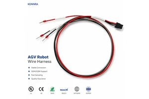 AGV Robot PVC Shielded Wire Harness Adapter Assembly IP68 Rated for Warehouse Transport Equipment