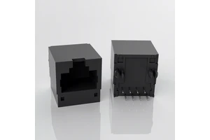 HC-RJ45-5224-1-6 All-Plastic RJ45 Female Connector 8P8C 1X1 100 Megabit Integrated Network Interface Without Led And Shrapnel