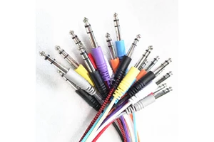 6.35mm Guitar Cable - 1/4 Inch TRS Male 6.35mm Phono Jack Straight Plug Musical Instrument Patch Cable Wire Cord