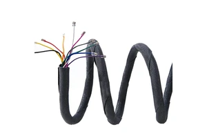 Halogen-Free Woven Self-Closing Textile Sleeving Abrasion Resistant Braided Wrap Sleeve Spiral Wrapping Type Cable Protection
