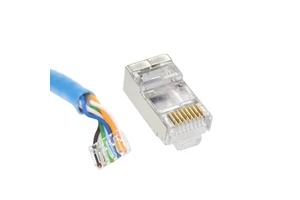 LAN Cable Connector FTP RJ45 Cat6 Gold Plated With Insert Connector