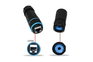 ZHEFAN Waterproof Rj45 Connector With Ethernet Cable Ip68 Waterproof Rj45 Jack Plug 8p8c Jack Spliter Rj45 Connector