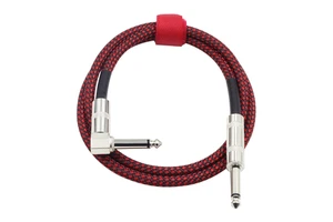 Professional OEM/ODM 5-Meter Guitar Instrument Cables 6.35mm Male-to-Male 90-Degree Silver-Plated Gold-Plated PVC Foil Noise