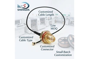 Waterproof Ring 1.13mm 1.37mm SMA Female To U.FL MHF1 Extension Pigtail Jumper RF Coaxial Cable