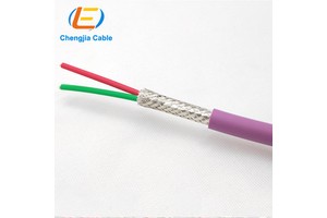 Siemens Bus DP 2 Core 24AWG Purple Shielded Profibus 2C 0.25mm Bus Cable Flexible Data Bus Electrical Field Communication Cable