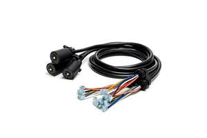 Heavy Duty 7 Way Round Trailer Connector Harness with Dust Cover 14AWG/16AWG for US Trailers RV Truck