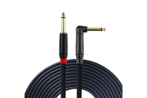 Wholesale High End 3m 10FT 6m 20FT Woven Braided Right Angle 6.35mm Electric Instrument Guitar Cable
