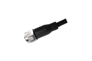 M12 A/B/C/D Coding Female Straight Molded Cable Connector, Shielded, IP67 3/4/5/6/8/12/17 Pin Industrial Cable Assembly