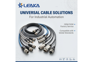 LEAKA Customized Industrial Wire Harness Circular Connector Cable Compatible with Global Standard Brands for Automation System