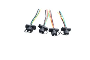 Waterproof Copper Conductor PVC Jacket Adapter Cable Harness M12 4pin Push Pull IP68 Loose Silicone Wire Cap for Vehicle Systems