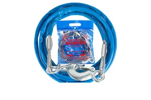 Heavy Duty 10mm*4M*5T Steel Wire Tow Cable Towing Strap with Hooks for Car Emergency Emergency Tools