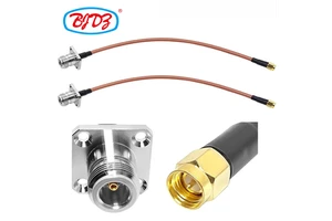 3mm Thickened Flange 4 Holes Panel Chassis Mounting N Female Jack to SMA Male RG400 RG142 RF Coaxial Extension Pigtail Cable