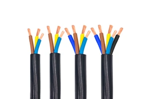 Wholesale Copper 2 3 4 5 Core Electric Cable Wire Multicore RVV NYY, 0.75 1 1.5 4 6 Mm H05vvf Power Cord Cables