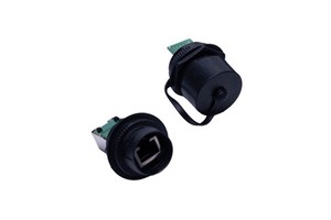 Heavy Duty IP67 Cat5e Shielded Gold-Plated RJ45 Connector Push-Lock Interface