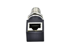 M12 8 Pin X Code Male To RJ45 Industrial Ethernet Shielded CAT6A IP67 Waterproof Gold Plating Automotive Network Cable