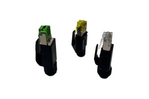 Baymrs Plastic Shield Industrial 4/8Pin Straight IP20 Waterproof RJ45 Ethernet Cat5e Connector Copper Alloy Contacts 10/100