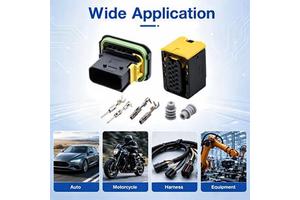 1-1703639-1/1-1564520-1 12 Pin Heavy Duty Waterproof Wiring Harness Socket Wide Compatibility With New Energy Vehicles