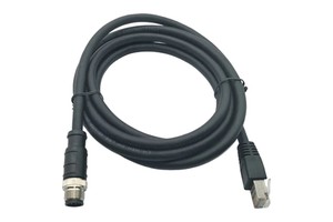Custom M12 Connector 8 Pin X Code to RJ45 Cat6 Gige Ethernet Cable Industrial Camera Machine Vision Cable