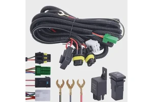 Car Fog Lamp Wiring Harness Socket Wiring Harness 12V40A Wiring Relay LED Indicator Switch Car Accessories