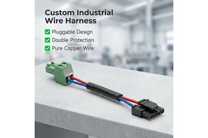 Custom Industrial Wire Harness Assembly Cable with Terminal Block for PLC Control Cabinet Support Small Order