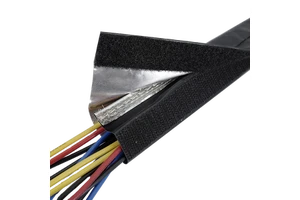 Fireproof Waterproof Flexible Emi Shielded Cable Bundling Wire Protection Hook and Loop Wrap Cable Sleeve