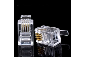RJ45 Crystal Head 4P4C 4G for WiFi & FTTH Use Telecom Parts Iron Shell Over Five Categories Super Six Shielded RJ45 Connector