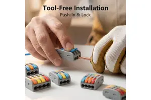 Quick Lever Wire Connectors Spring Clamp Inline Splice Push In Cable Nuts For Electrical Wiring
