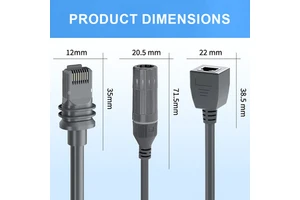 IP68 Outdoor Waterproof Pure Copper UTP Cat7 Ethernet Cable 100m PVC Supports Starlink Gen 3 Adapter Extension