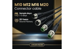Terminal Harness M12 Waterproof Wire Power Plug Connection Wire Male Busbar Automotive Waterproof Wire Harness Manufacturer