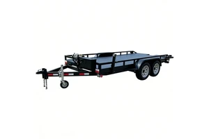 Tandem Axle Heavy-Duty Utility Trailer with Electric Winch & Steel Deck 3000kg Capacity for ATV Equipment & Hauling