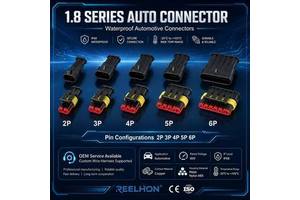 2 3 4 5 6 Pin 1.8series Male Female Waterproof Wire Harness Electric Terminal Amp Tyco Auto Connector