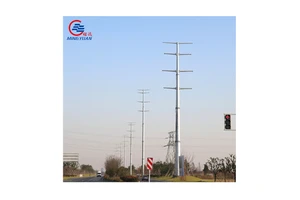 High Tension 70FT 90FT 132KV Electrical Power Transmission Line Steel Utility Pole Price