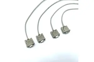 DB9 Female Serial Port Cable Gold Plating PVC Industrial Electronic Wire Harness For Machines Computer Crossover IATF 16949