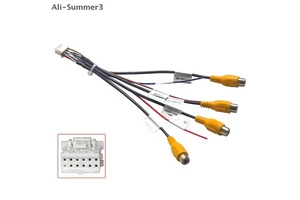 1 Set White Black 2-Pin IP67 Rated 12V Waterproof Nylon Insulated Bare Copper Conductor Wire Harness for Automotive Motorcycle