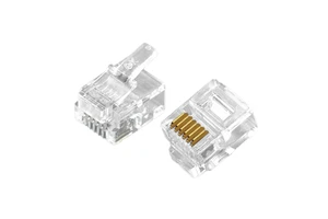 6P6C 6Pin Connector Plug Standard Transparent Male Rj45 Connector