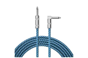 10ft 20ft 3m 6m 14 Inch Plug Electric Guitar Amp Cable Instrument Guitar Cable Jack OEM ODM with 22awg Low Noise Wire 6.5mm
