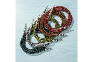 High Quality 10M Weaving Acoustic Guitar Cable Nylon Audio Connection Wire Guitar Accessories for Instrument Pickup