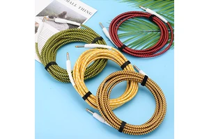 Wholesale Guitar Cables Hi-fi Noise Reduction Folk Electric Box Guitar Line Bass Connection Line 3m 5m 10m