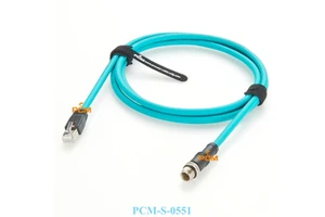 M12 Connector 8pin a Code to RJ45 Ethernet Connector Profinet Cable CAT6a Industrial Ethernet Ethercat High Flex Cable