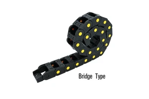 HLTNC 25*38 R100 Bridge Type Semi-enclosed Enclosure Machine Tool Drag Chain Cable Nylon Flexible Cable Drag Chain for Cnc