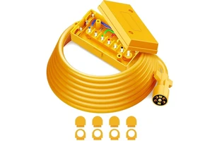 Trailer Junction Box - 7 Gang ABS Enclosure W/ 12V Breakaway Port