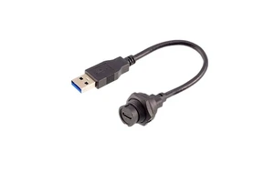 TYPE C Waterproof Wire Cable Connector USB3.0 Snap-on Panel Female Chassis 3.1 Male Data Cable IP67 Aviation Plug