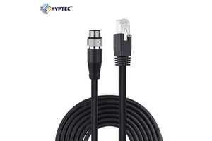 RJ-45 to M12-4P D-Coded Industrial Camera Cable High Performance Durable Ethernet Connection for Factory Automation