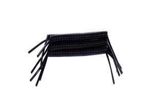 Custom PU Retractable Cable with Spiral Spring PVC Jacket and Braid Shielding Power Coiled Spring for Electronics