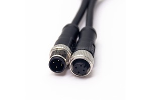M12 4pin a Code Straight Male to Female Shielded Wires Cables and Cable Assemblies